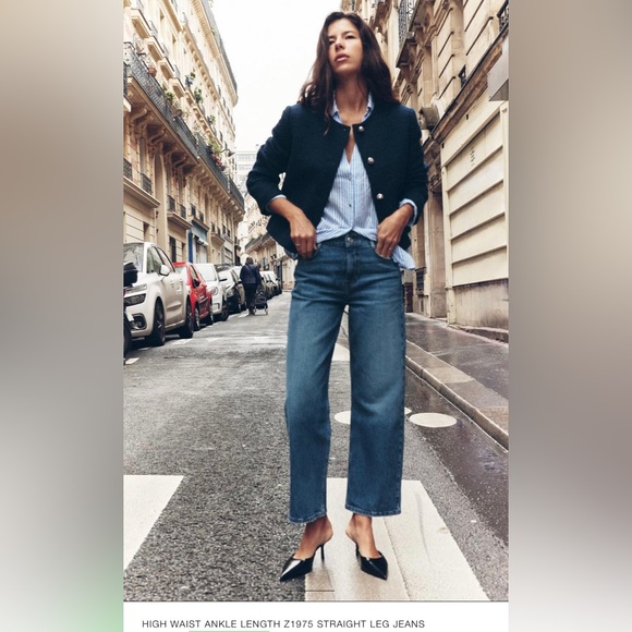 COPY - Zara ankle length straight jeans - Picture 1 of 7